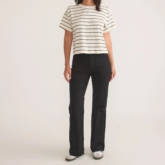 New With Tag Marine Layer Bridget Flare Pant in Faded Black Size 10 - Picture 1 of 7
